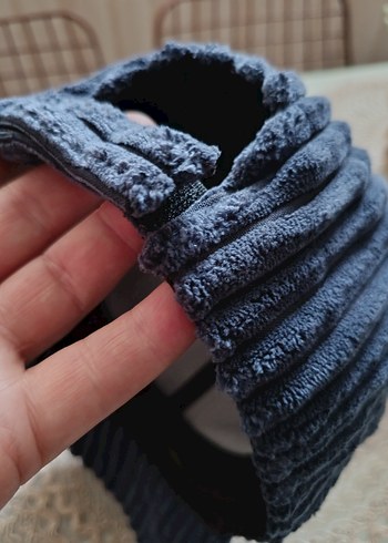 Kadın Mavi Pilili Şapka yumuşak dokulu - Görsel 5