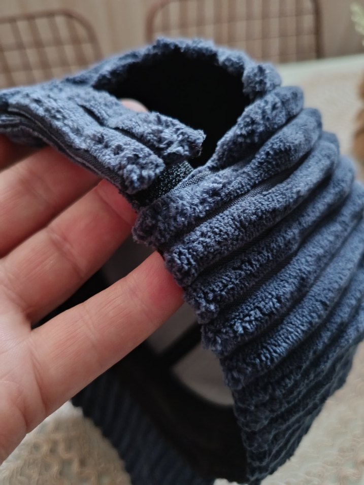 Kadın Mavi Pilili Şapka yumuşak dokulu  - Görsel 5