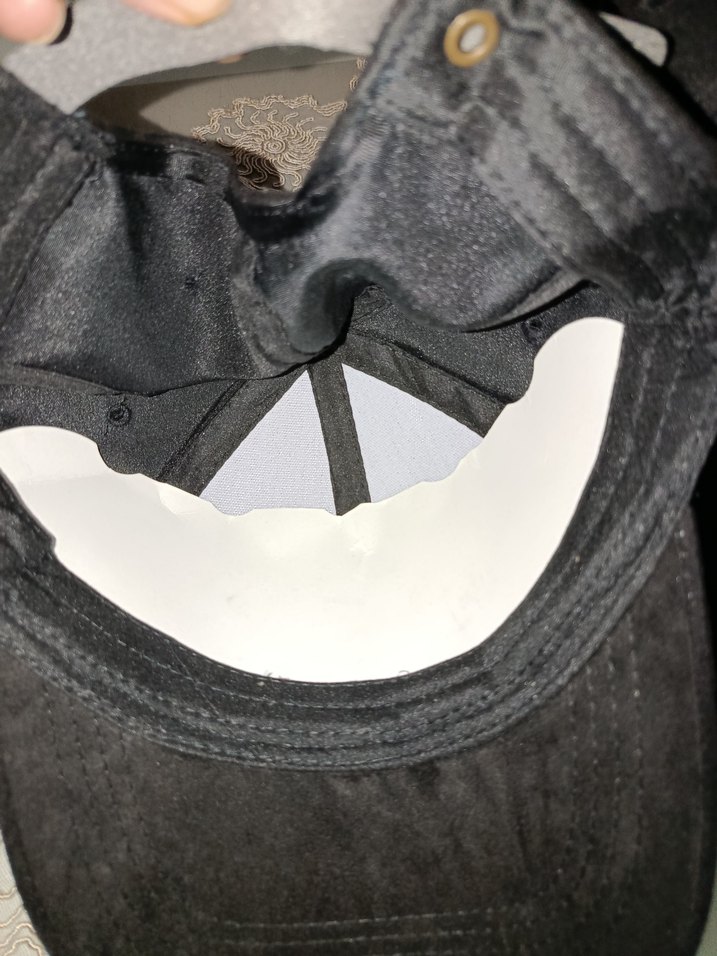 Siyah Süet Kadın Şapka Velcro Ayarlı - Görsel 3