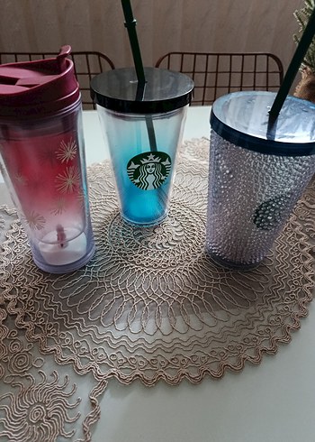 Starbucks Renkli Pipetli Termos Bardak - Görsel 5