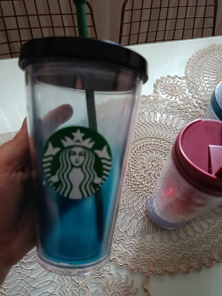 Starbucks Renkli Pipetli Termos Bardak - Görsel 2