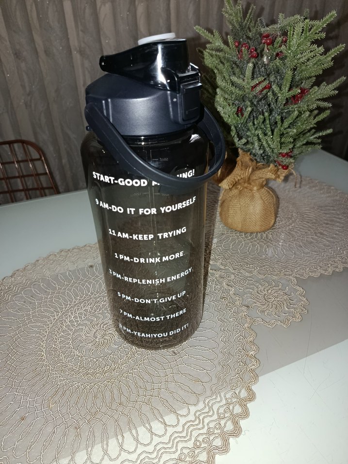 Gri  Kapaklı ve Kulplu şu matarası - Görsel 2