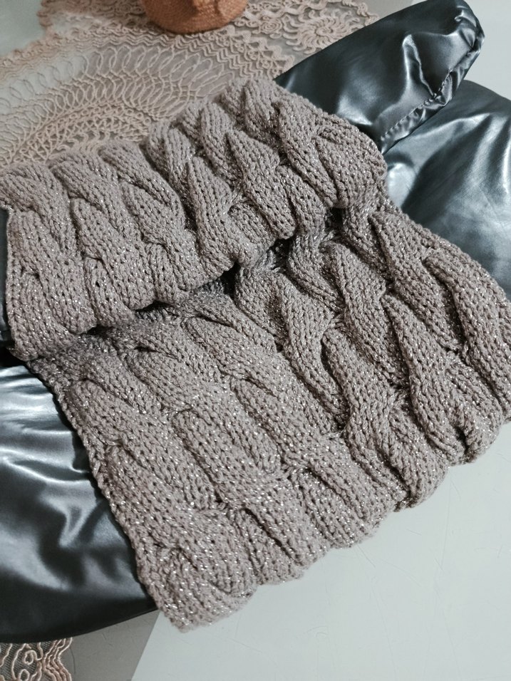 Gri simli ipli klaç çanta - Görsel 2