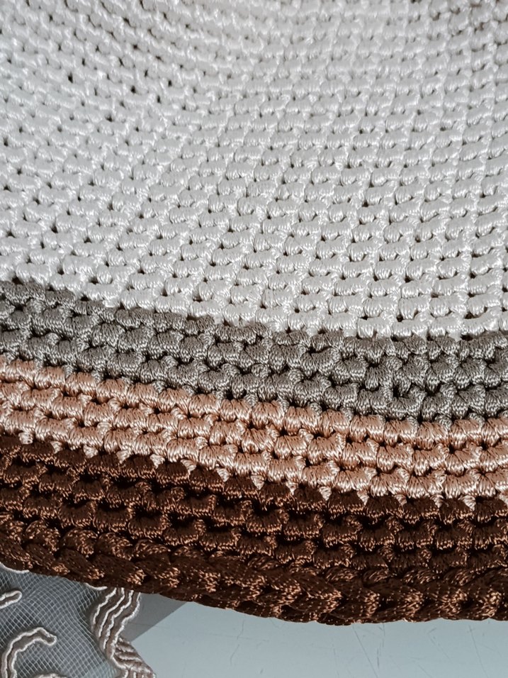 Bej Gri Kahverengi Örgü Kadın Şapka - Görsel 5