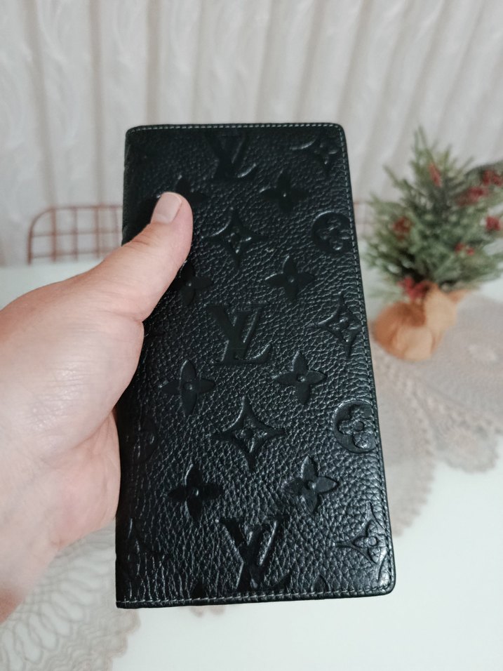 Siyah Nakışlı Deri Kadın Portföy Cüzdan - Görsel 3