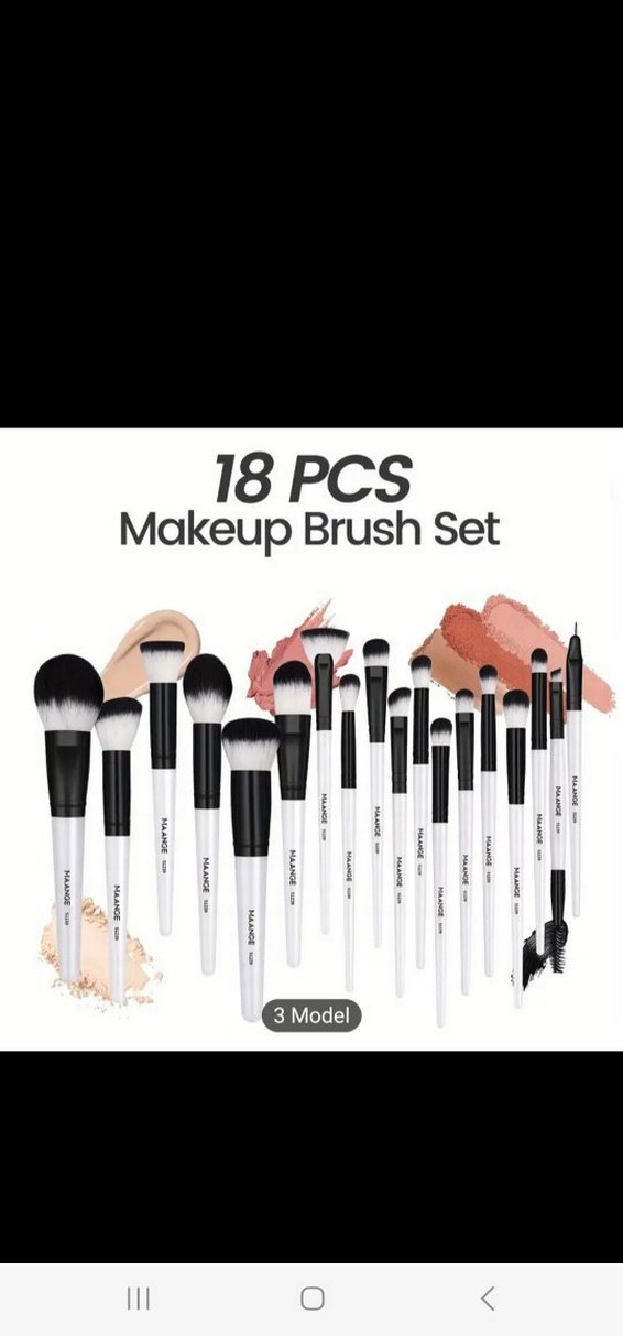 18 Parça Beyaz Saplı Premium Makyaj Fırça Seti - Görsel 3