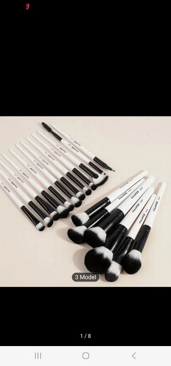 18 Parça Beyaz Saplı Premium Makyaj Fırça Seti - Görsel 4