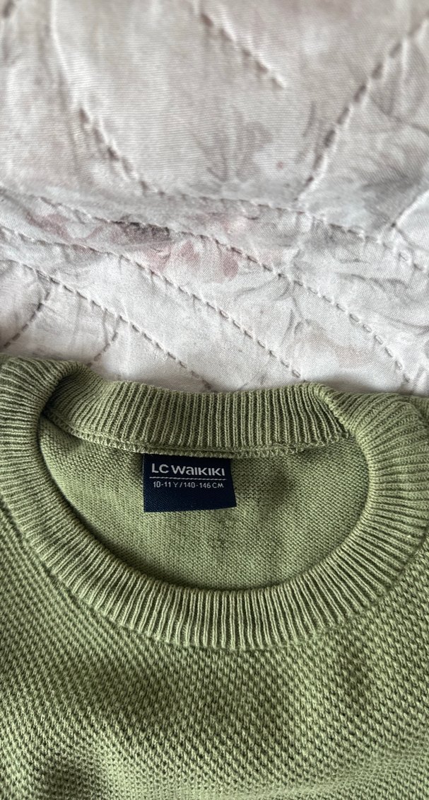 Yeşil erkek çocuk Uzun Kollu Kazak - Görsel 2