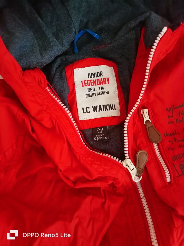 LC Waikiki Kırmızı Fermuarlı Erkek Çocuk Yağmurluk - Görsel 3