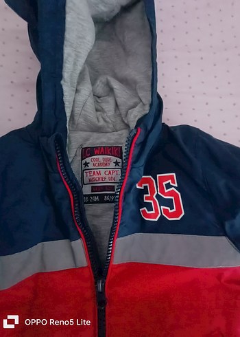 Erkek Çocuk Renkli Kapüşonlu Fermuarlı Mont - Görsel 2