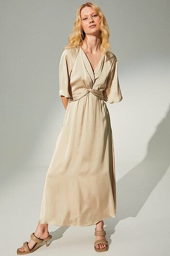 H&M Saten Elbise