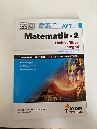 Aydın Yayınları AYT Matematik Ders Föyü