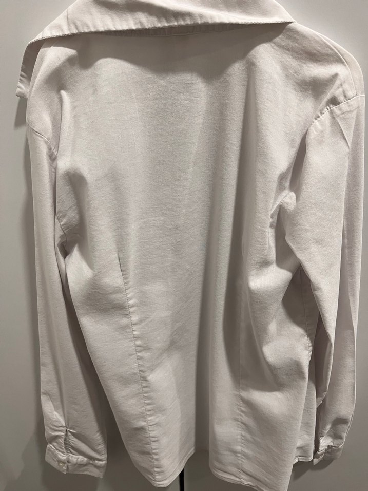 Beyaz Uzun Kollu Gömlek - Görsel 4