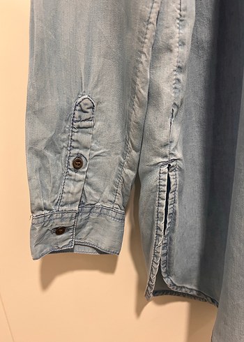 Uzun Kollu Denim Gömlek - Görsel 4