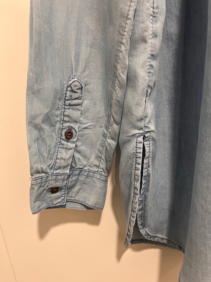 Uzun Kollu  Denim Gömlek - Görsel 4