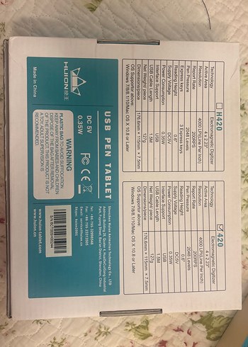 Diğer Siyah USB Kalem Tablet 2048 Basınç Seviyesi