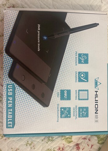 Siyah USB Kalem Tablet 2048 Basınç Seviyesi