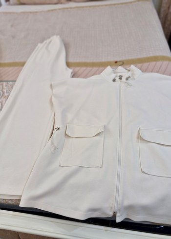 Beyaz Scuba Kumaş 2li spor takım - Görsel 6