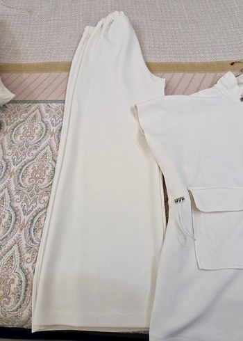 Beyaz Scuba Kumaş 2li spor takım - Görsel 7