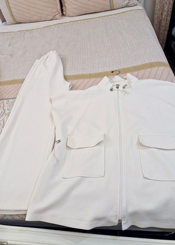 Beyaz Scuba Kumaş 2li spor takım - Görsel 4