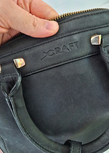 Siyah Deri Tokalı Kadın Çanta - Görsel 6