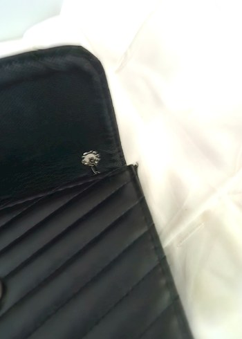 Siyah suni Deri Zincir Detaylı Çanta - Görsel 5