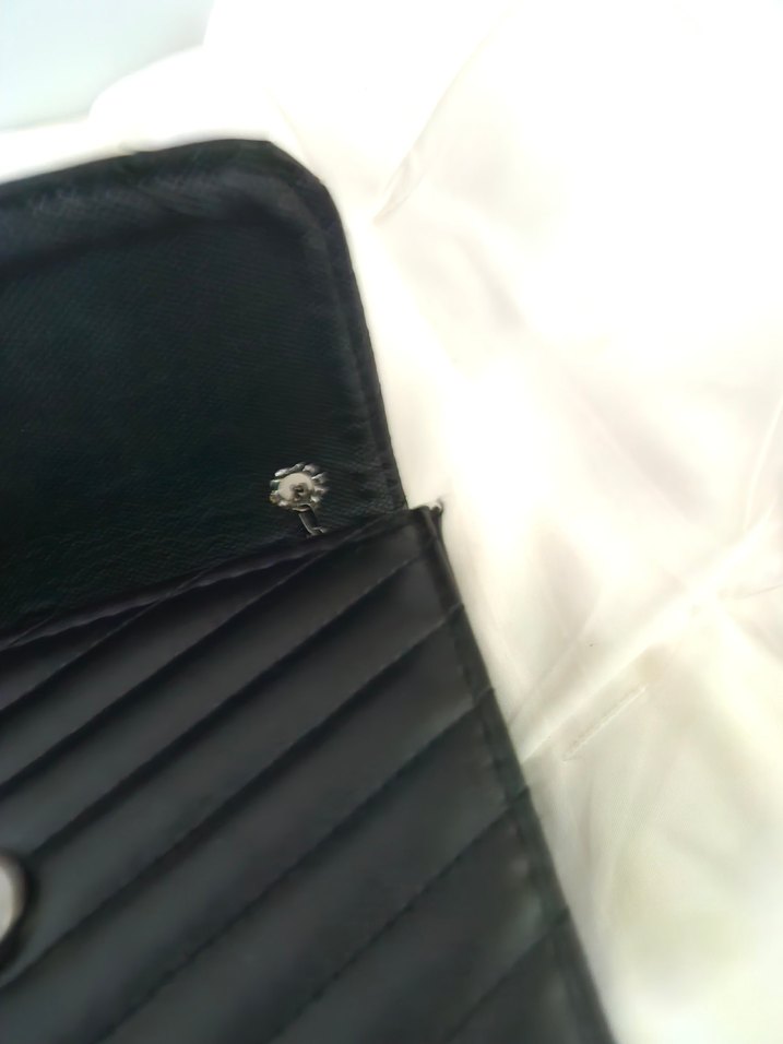 Siyah suni Deri Zincir Detaylı Çanta - Görsel 5