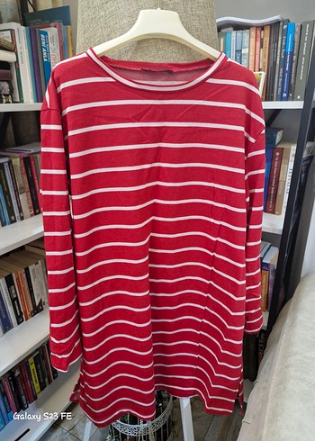 Kırmızı Çizgili Hamile Uzun Kollu Tişört - Görsel 3