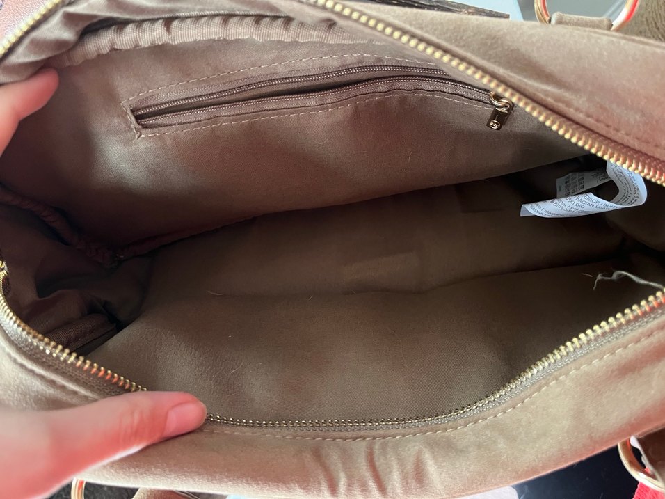 Bej Süet Kadın Omuz Çantası - Görsel 2