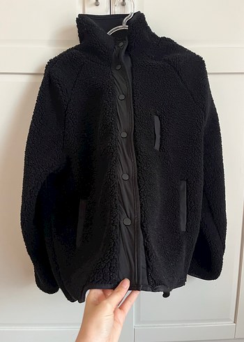 Siyah Peluş Kadın Günlük Ceket - Görsel 3