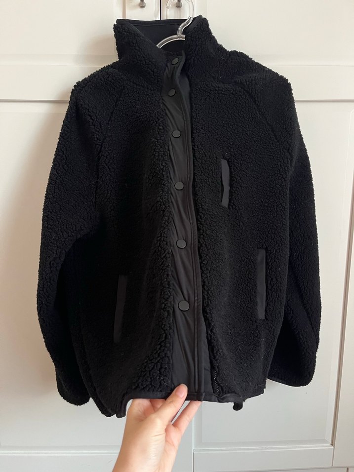 Siyah Peluş Kadın Günlük Ceket - Görsel 3
