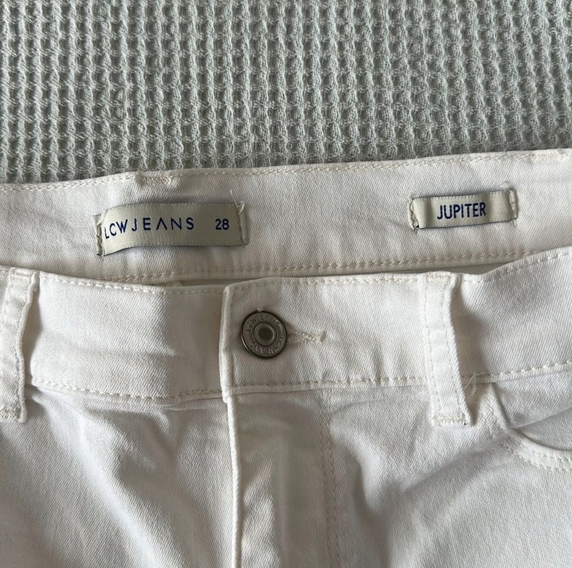 Beyaz Kadın Keten Kumaş Normal Boy Pantolon - Görsel 4