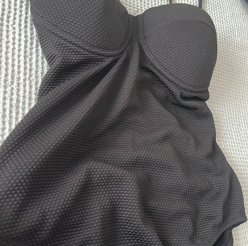 Siyah Strappy Kadın Mayo - Görsel 4