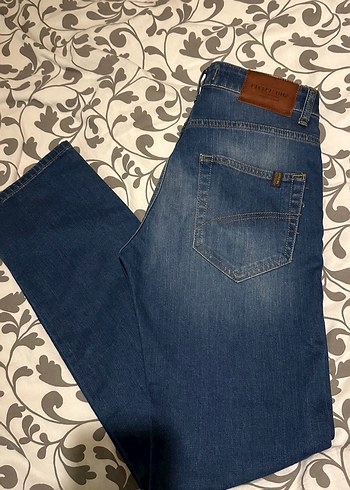 Kadın Lacivert Denim Normal Boy Kot Pantolon - Görsel 8