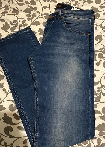 Kadın Lacivert Denim Normal Boy Kot Pantolon - Görsel 7