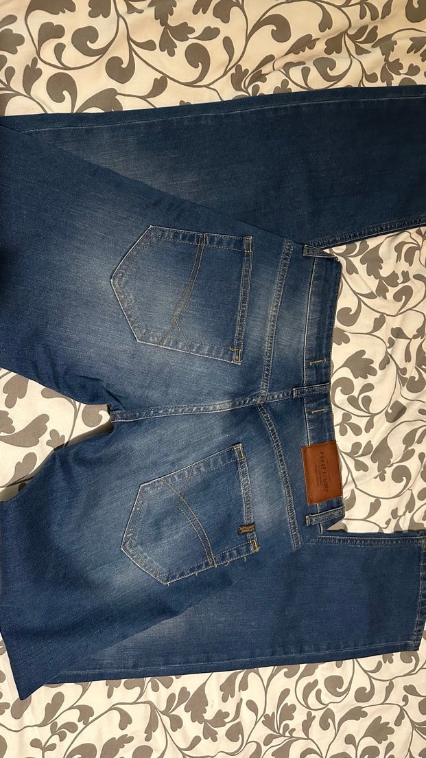 Kadın Lacivert Denim Normal Boy Kot Pantolon - Görsel 5