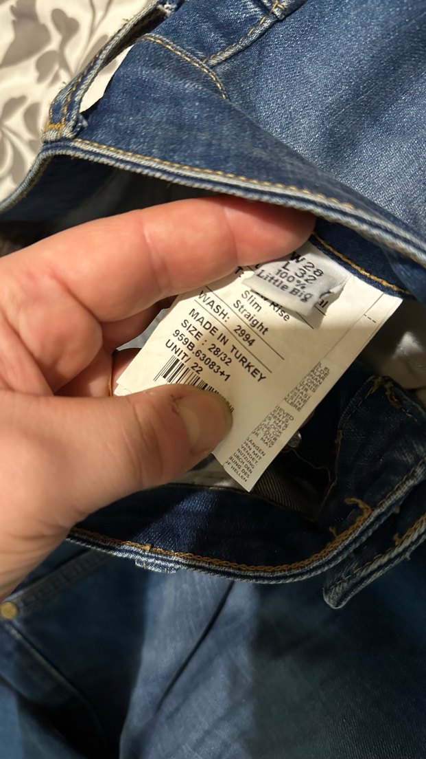 Kadın Lacivert Denim Normal Boy Kot Pantolon - Görsel 4