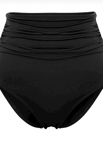 Siyah Drapeli Yüksek Bel Bikini Altı - Görsel 7