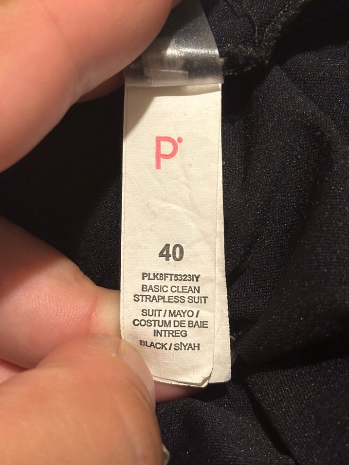 #penti Siyah İnce Askılı Kadın Mayo - Görsel 3