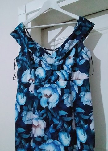 LC Waikiki Drapeli Lacivert Midi Kadın Elbise