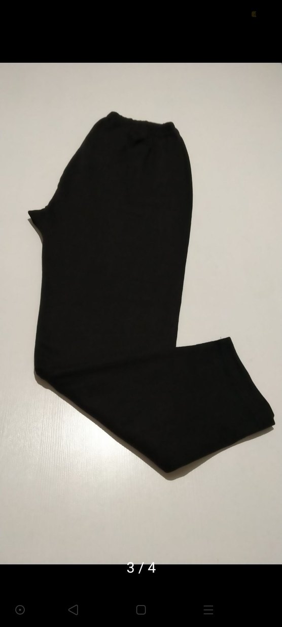 Siyah Kadın Polar Kumaş Pantolon - Görsel 2