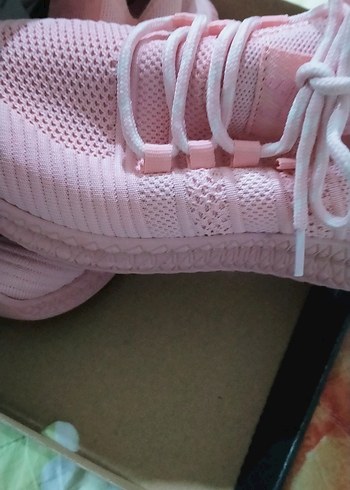 Pembe Bağcıklı Kadın Spor Ayakkabı - Görsel 7