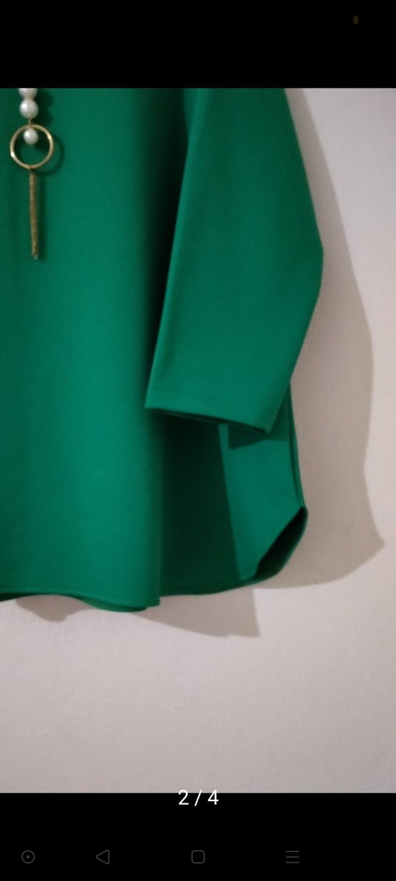 Yeşil Salaş Mini Kadın Tunik - Görsel 2