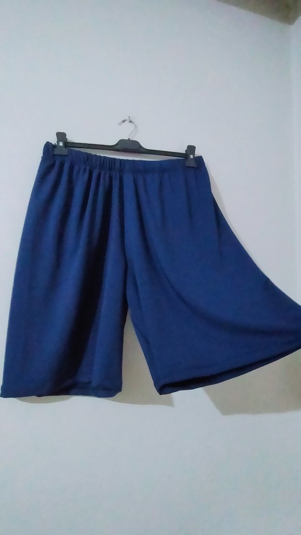 Kadın Mavi Rahat Bermuda Şort - Görsel 2