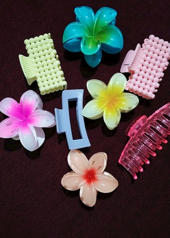 Pastel Renkli Boncuklu Kadın Saç Tokaları 8 adet sıfır - Görsel 2