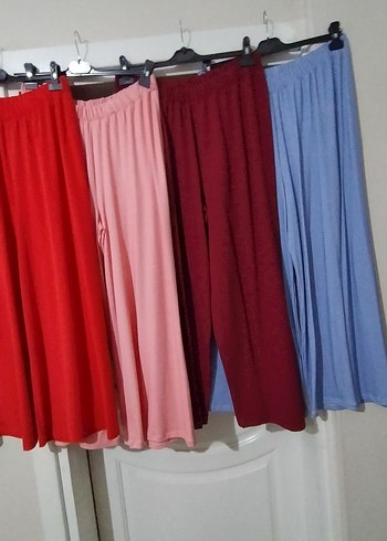 Kadın Pilili Gri Rahat Kumaş Pantolon - Görsel 2