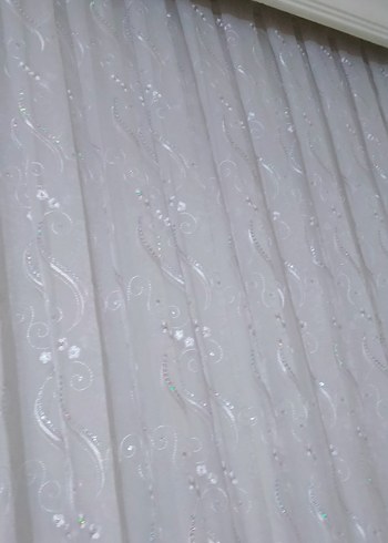 Beyaz Düz Desensiz Perde - Görsel 3