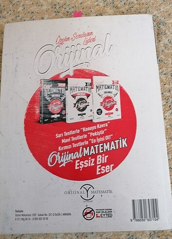  Beden Orijinal yayınları ayt matematik 