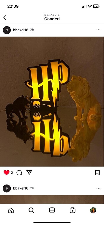 Harry potter gece lambası