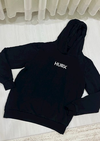 Diğer Hubx Siyah Kapusonlu Sweatshirt
